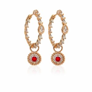 LUXORY CRYSTAL HOOPS + MINI SUNNY BEACH 18K