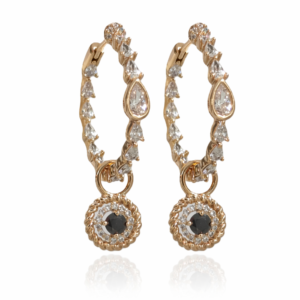 LUXORY CRYSTAL HOOPS + MINI SUNNY BEACH 18K