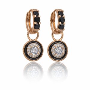 CRYSTAL BLACK MEDIUM + SALLY BW 18K