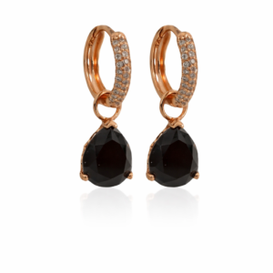 CRYSTAL DROPS BLACK 18K