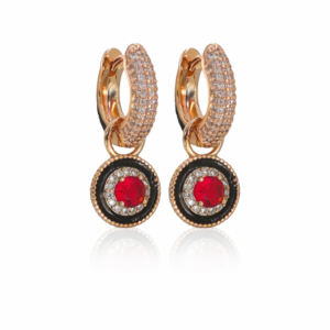 BLACK REVERSIBLE BASE EARRINGS + SALLY BR 18K